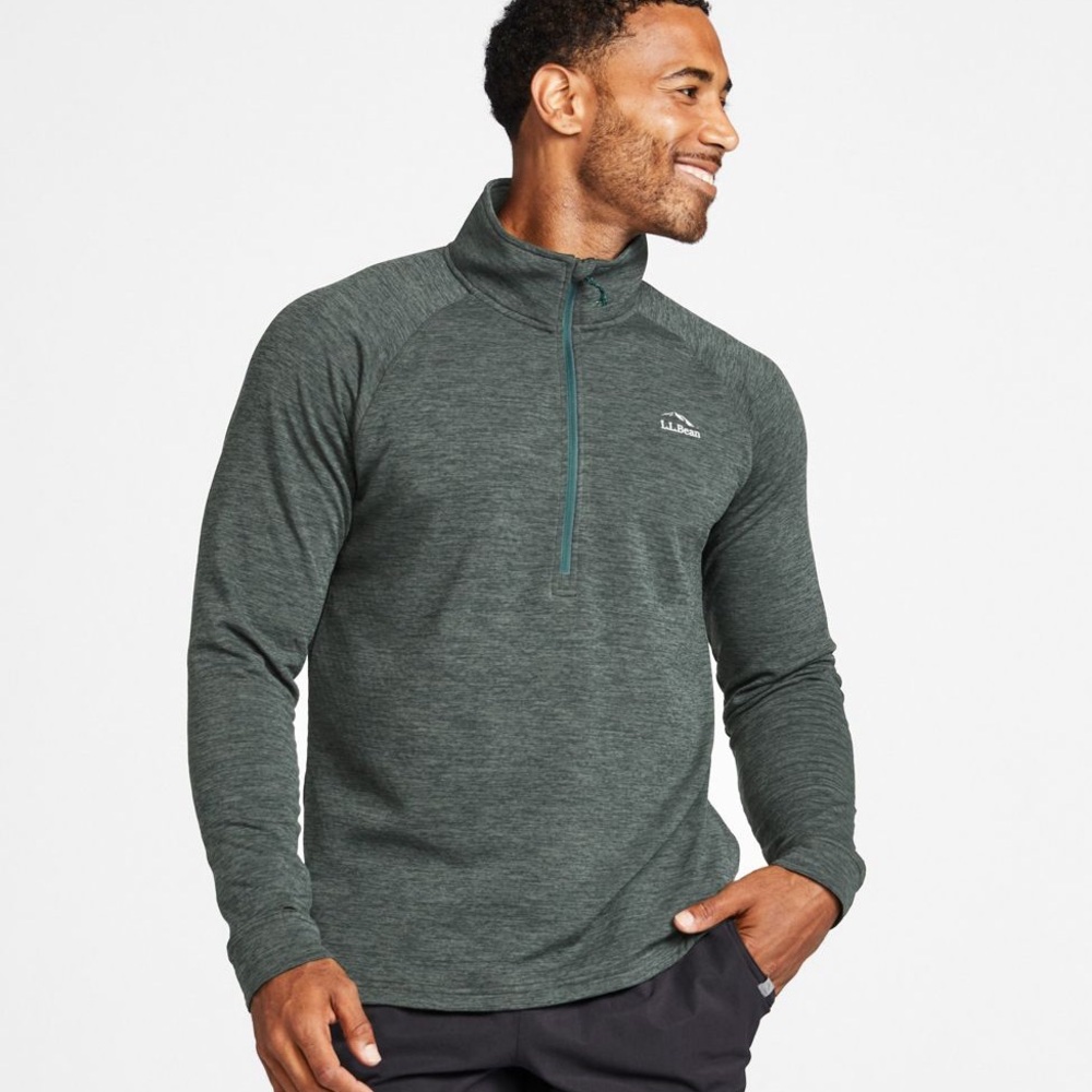 L.L.Bean Men’s Tech Pullover – Sea Green – Size Medium (Slightly Fitted)